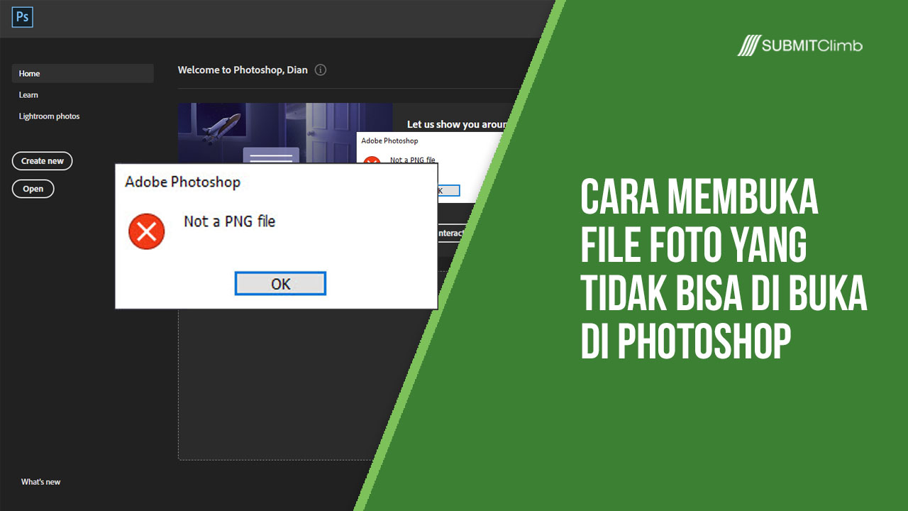 Cara Membuka File Foto Yang Tidak Bisa Di Buka Di Photoshop