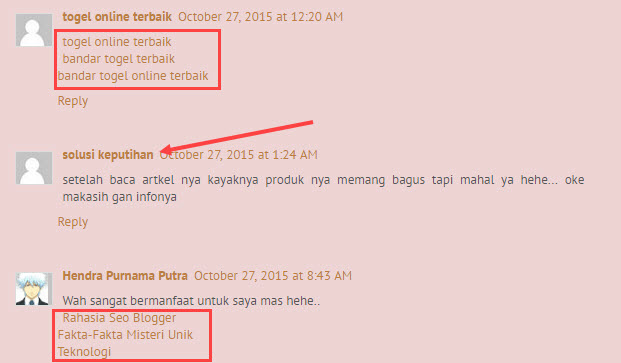 blog comments itu lelucon