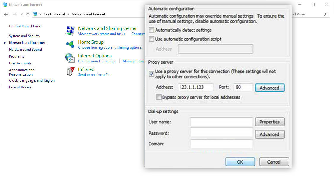 Setting proxy 3