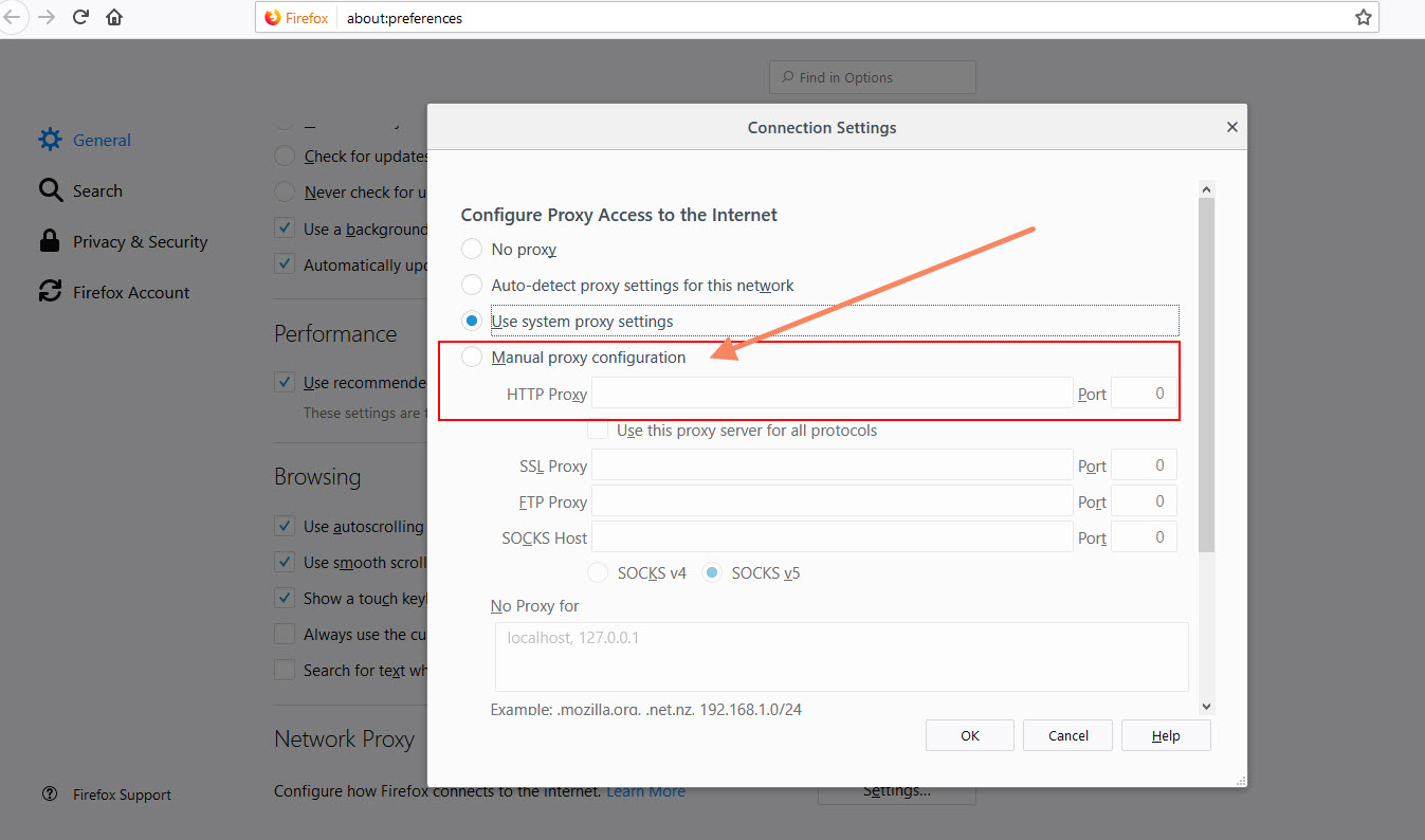 Check proxy settings. Set proxy Firefox localhost.