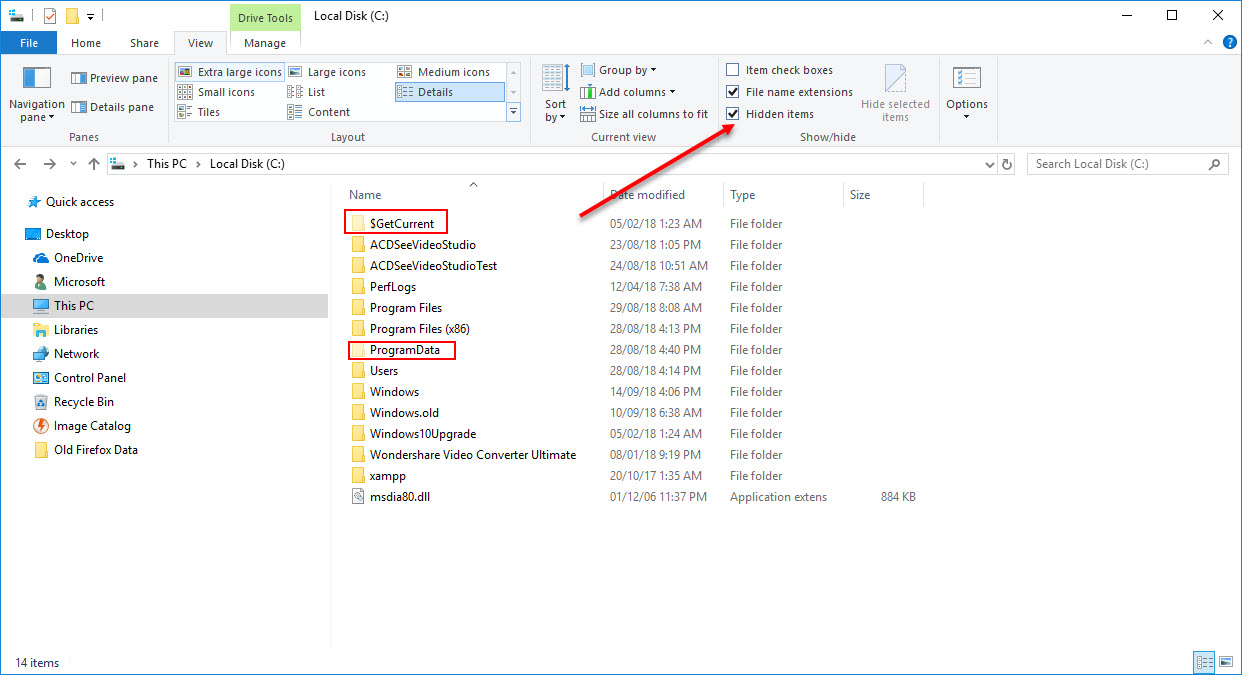 Buka Hidden File melalui File Explorer