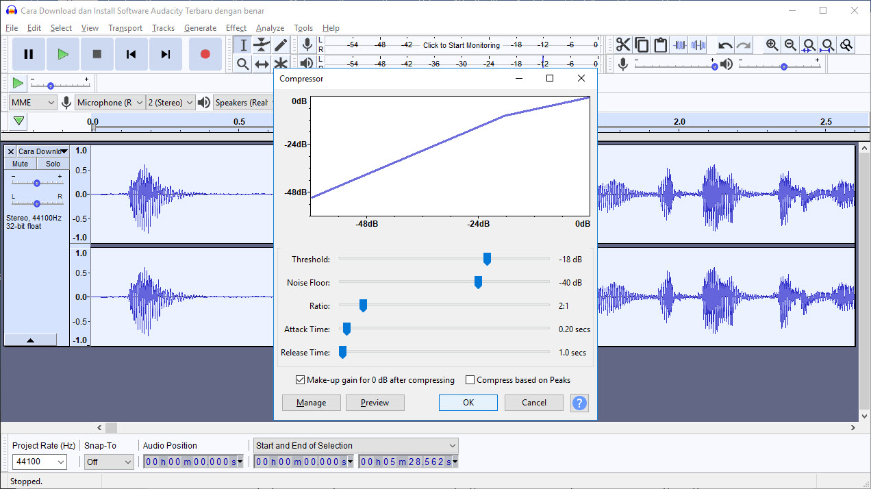 Audacity compressor 05