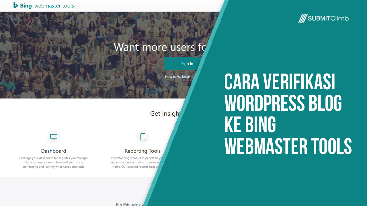Cara Verifikasi WordPress Blog ke Bing Webmaster Tools