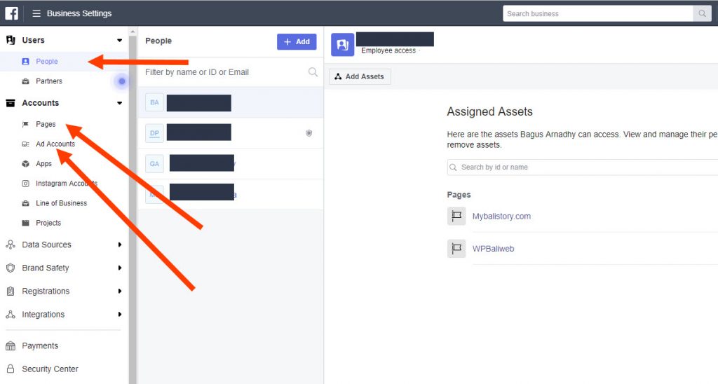 halaman dalam business manager settings FB Ads 11