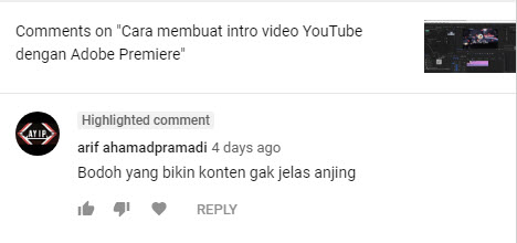 contoh komentar negatif