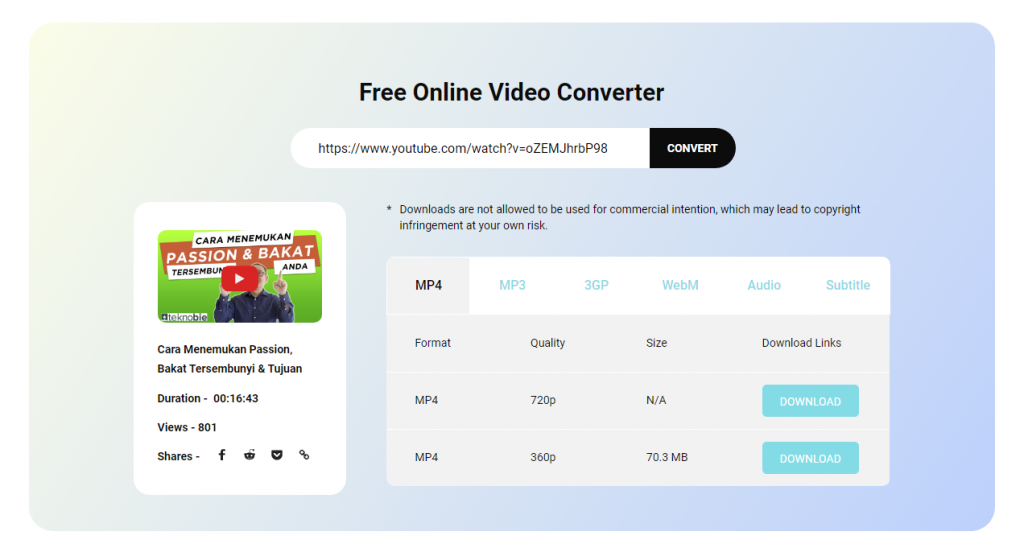 vidpaw untuk download video