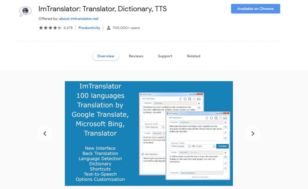 ImTranslator Extension Google Chrome Terbaik