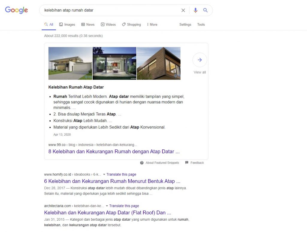 Contoh keyword kelebihan atap rumah datar untuk Cara Membuat Artikel untuk Website Bisnis Online