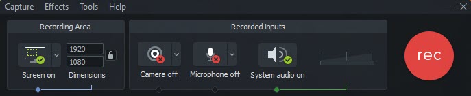 Recording toolbar camtasia 2020