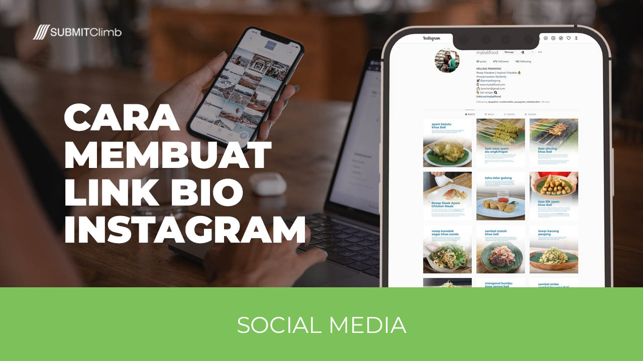 Cara membuat link bio instagram Gratis